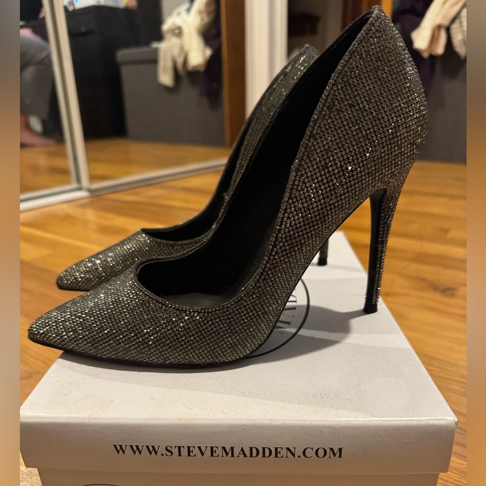 Steve Madden Silver Sparkle Women's Heels